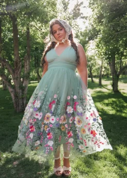 JessaKae Bouquet Dress* Midi Dresses