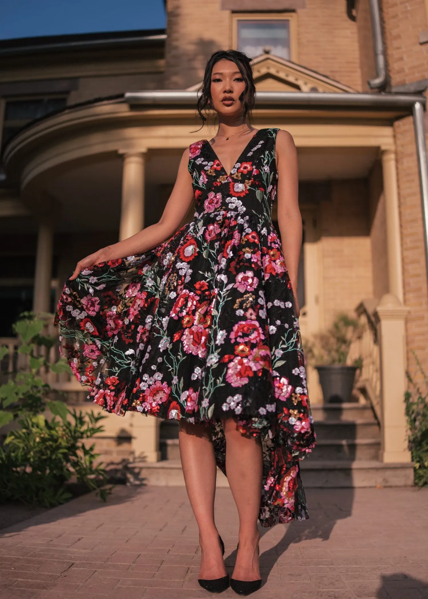 JessaKae Ebony Rose Dress* Midnight Collection|Midi Dresses