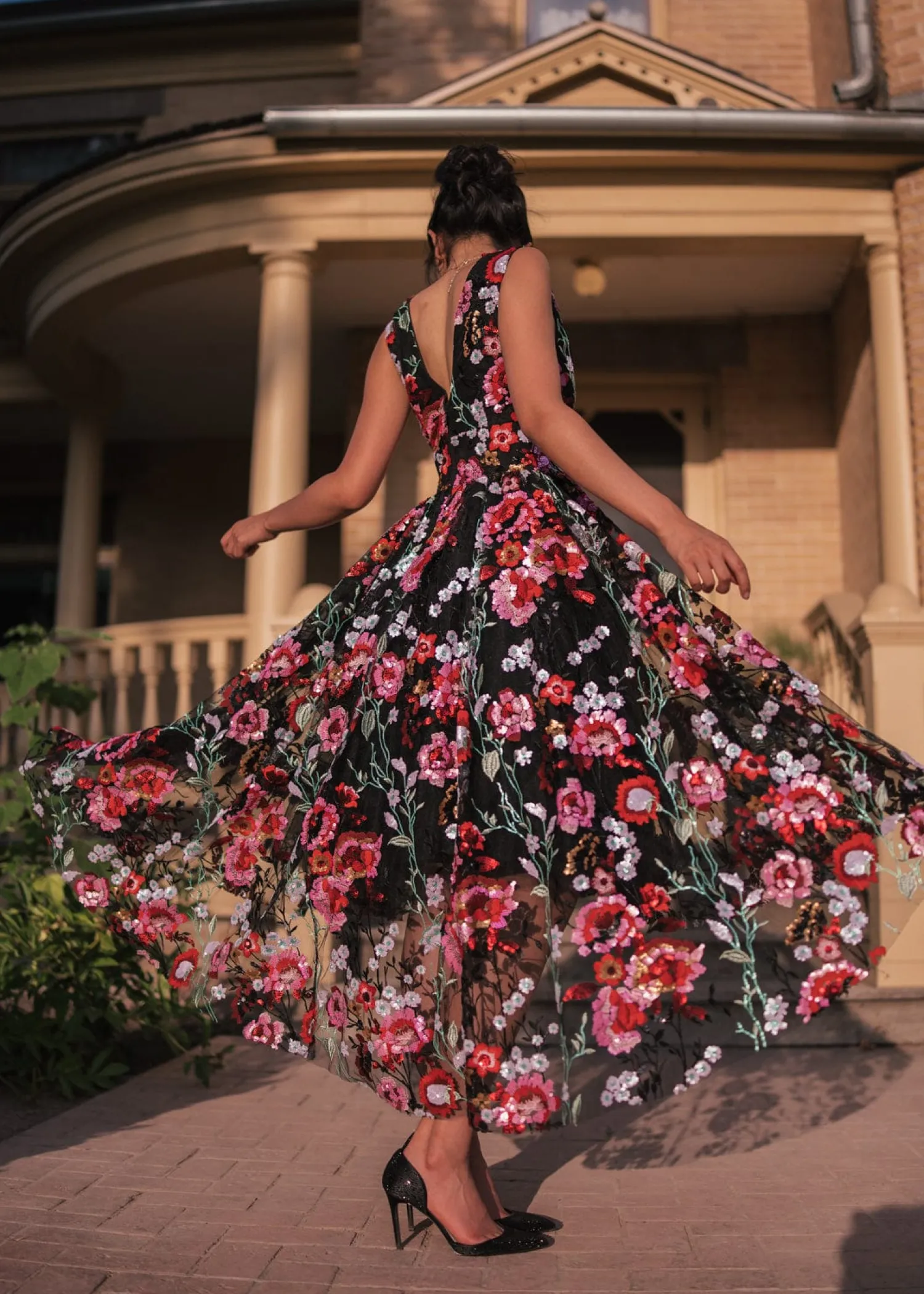 JessaKae Ebony Rose Dress* Midnight Collection|Midi Dresses