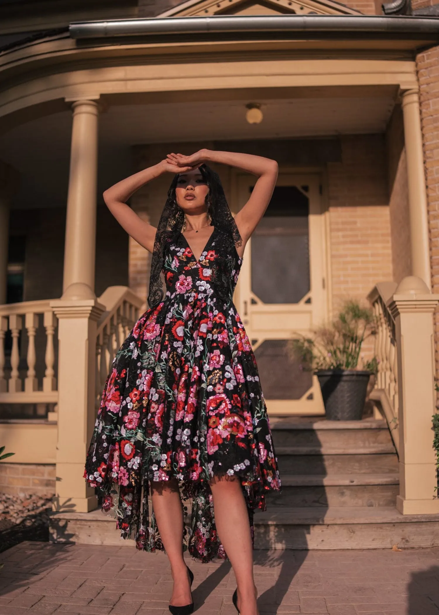 JessaKae Ebony Rose Dress* Midnight Collection|Midi Dresses