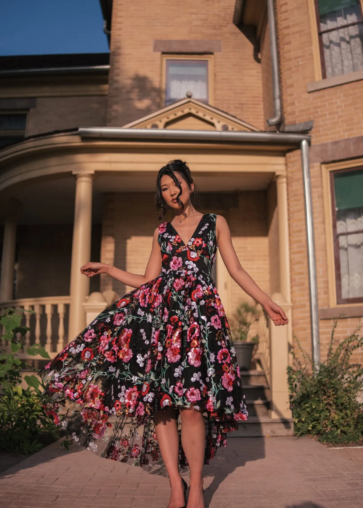 JessaKae Ebony Rose Dress* Midnight Collection|Midi Dresses