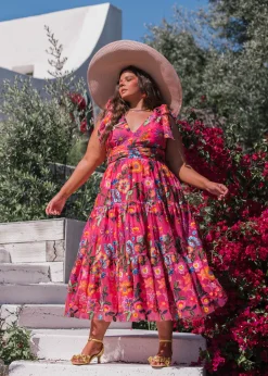 JessaKae Hibiscus Dress* Midi Dresses