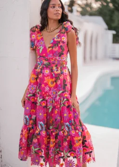 JessaKae Hibiscus Dress* Midi Dresses