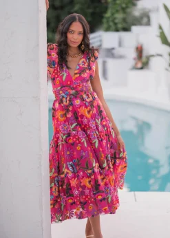 JessaKae Hibiscus Dress* Midi Dresses