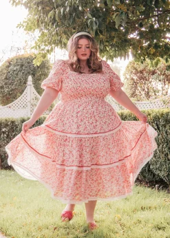 JessaKae Strawberry Shortcake Dress* Midi Dresses