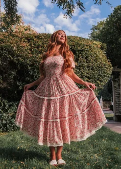 JessaKae Strawberry Shortcake Dress* Midi Dresses